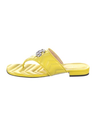 Gucci Double G Logo Leather Mules