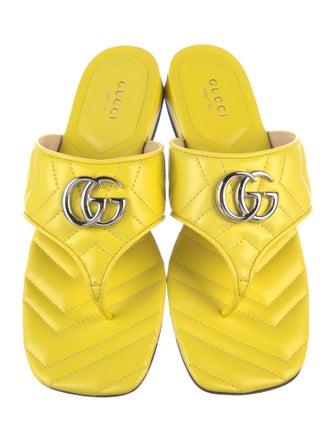 Gucci Double G Logo Leather Mules