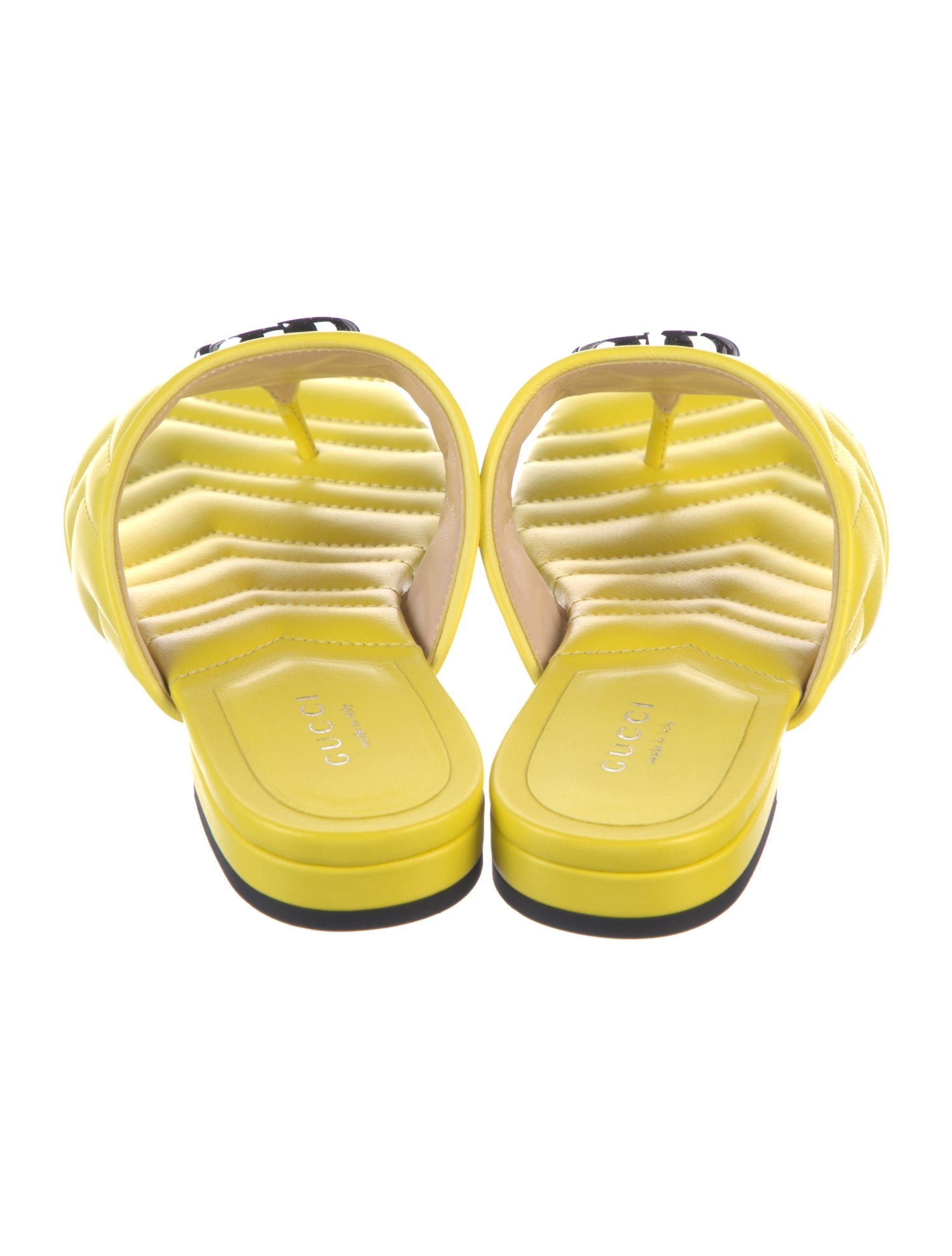 Gucci Double G Logo Leather Mules