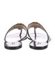 Gucci Double G Logo Leather Flip Flops
