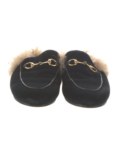 Gucci Horsebit Accent Velvet Mules