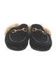 Gucci Horsebit Accent Velvet Mules