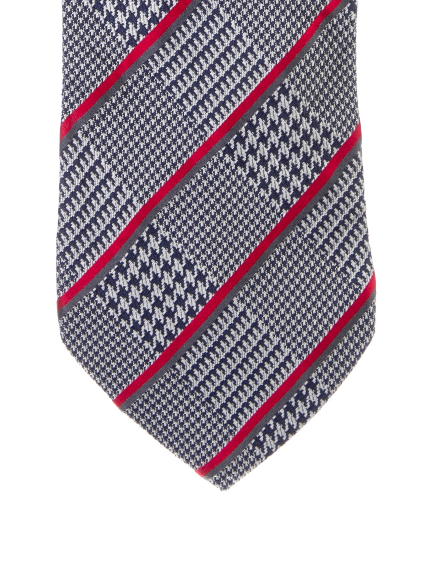 Gucci Men's Black Pattern Printed Silk Tie
