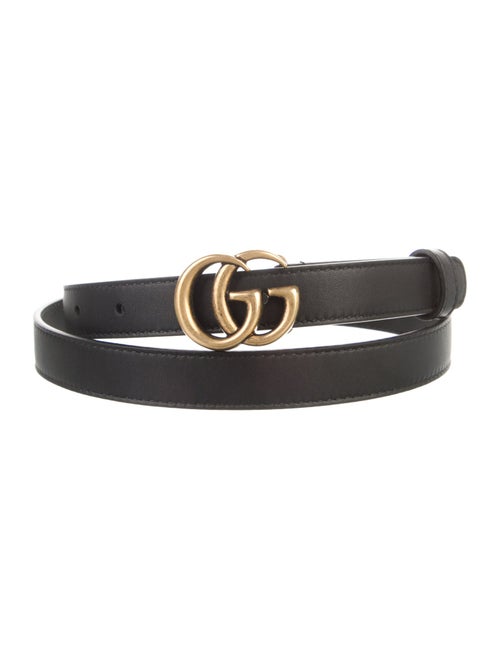Gucci Double G Logo Skinny Belt