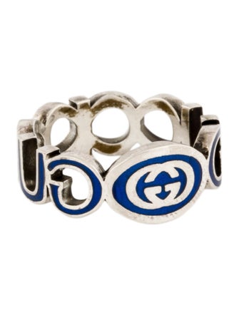 Gucci Enamel Interlocking G Band