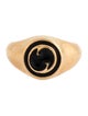 Gucci Enamel Blondie Interlocking G Signet Ring