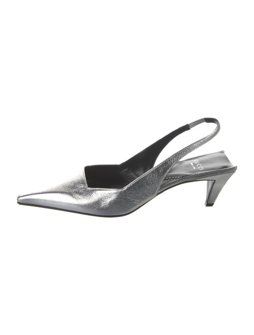 Gucci Interlocking G Logo Leather Slingback Pumps