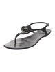 Gucci Hasler Horsebit Accent Leather T-Strap Sandals