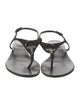 Gucci Hasler Horsebit Accent Leather T-Strap Sandals
