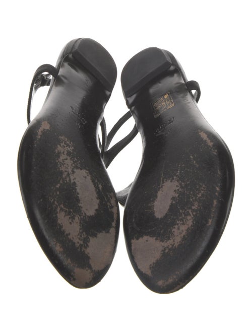 Gucci Hasler Horsebit Accent Leather T-Strap Sandals