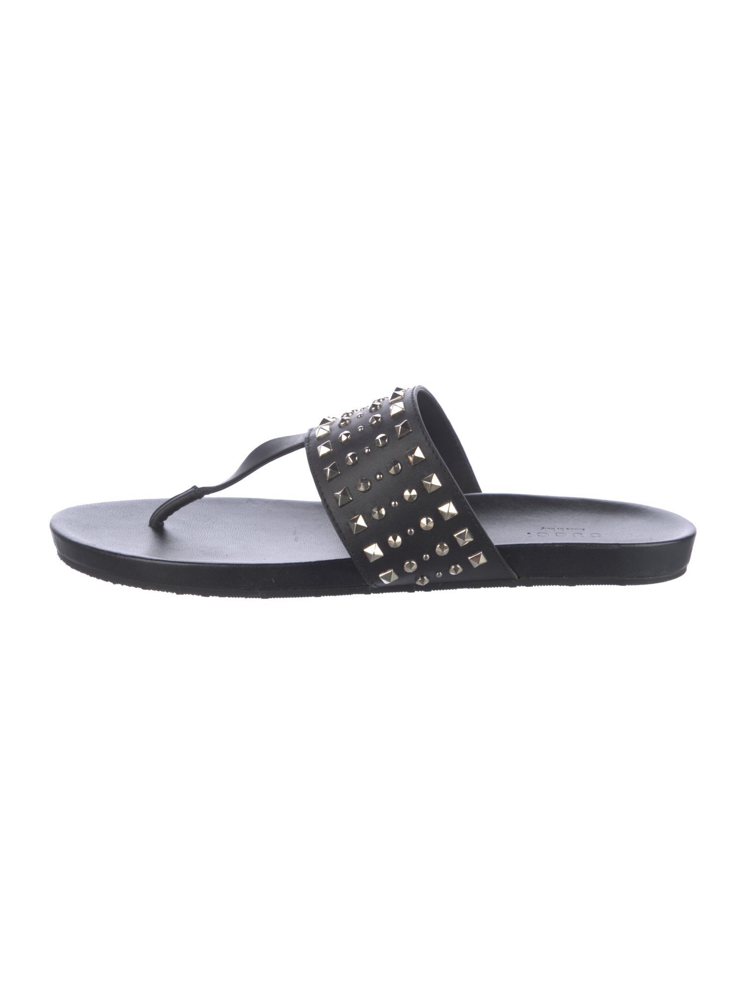 Gucci Leather Studded Accents Slides