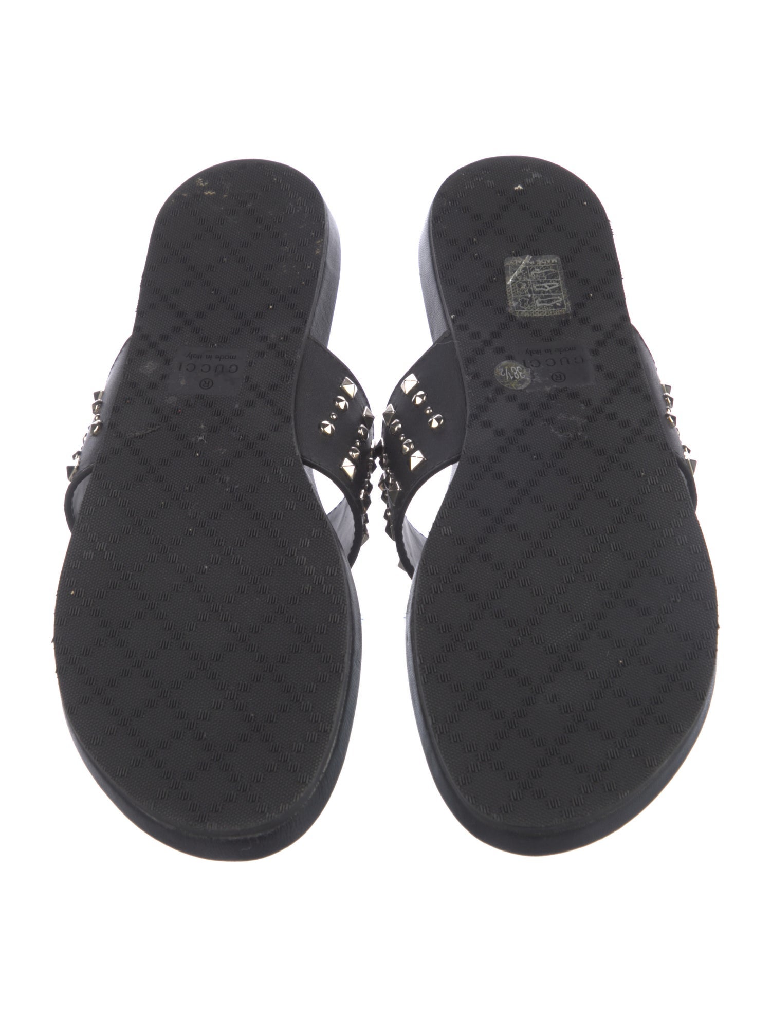 Gucci Leather Studded Accents Slides