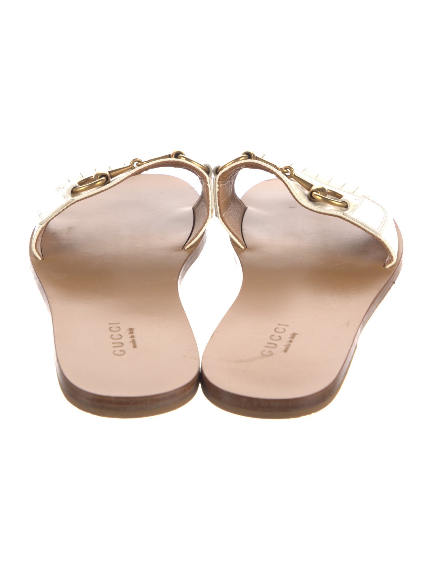 Gucci Horsebit Accent Leather Slides