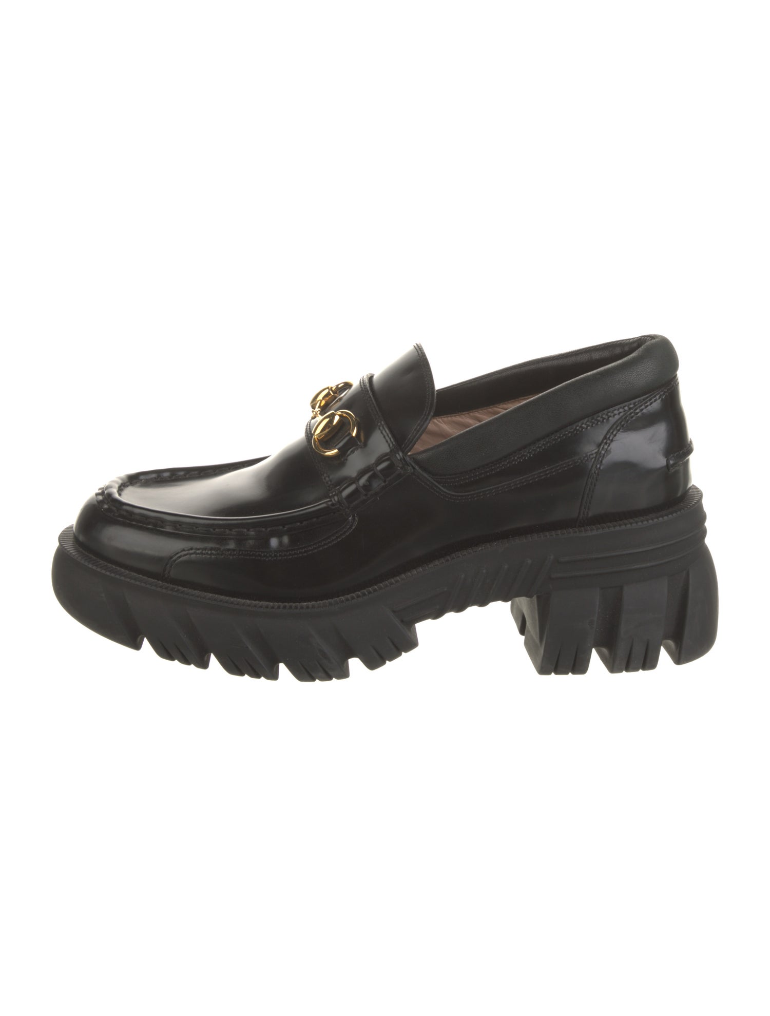 Gucci Horsebit Accent Leather Dress Loafers