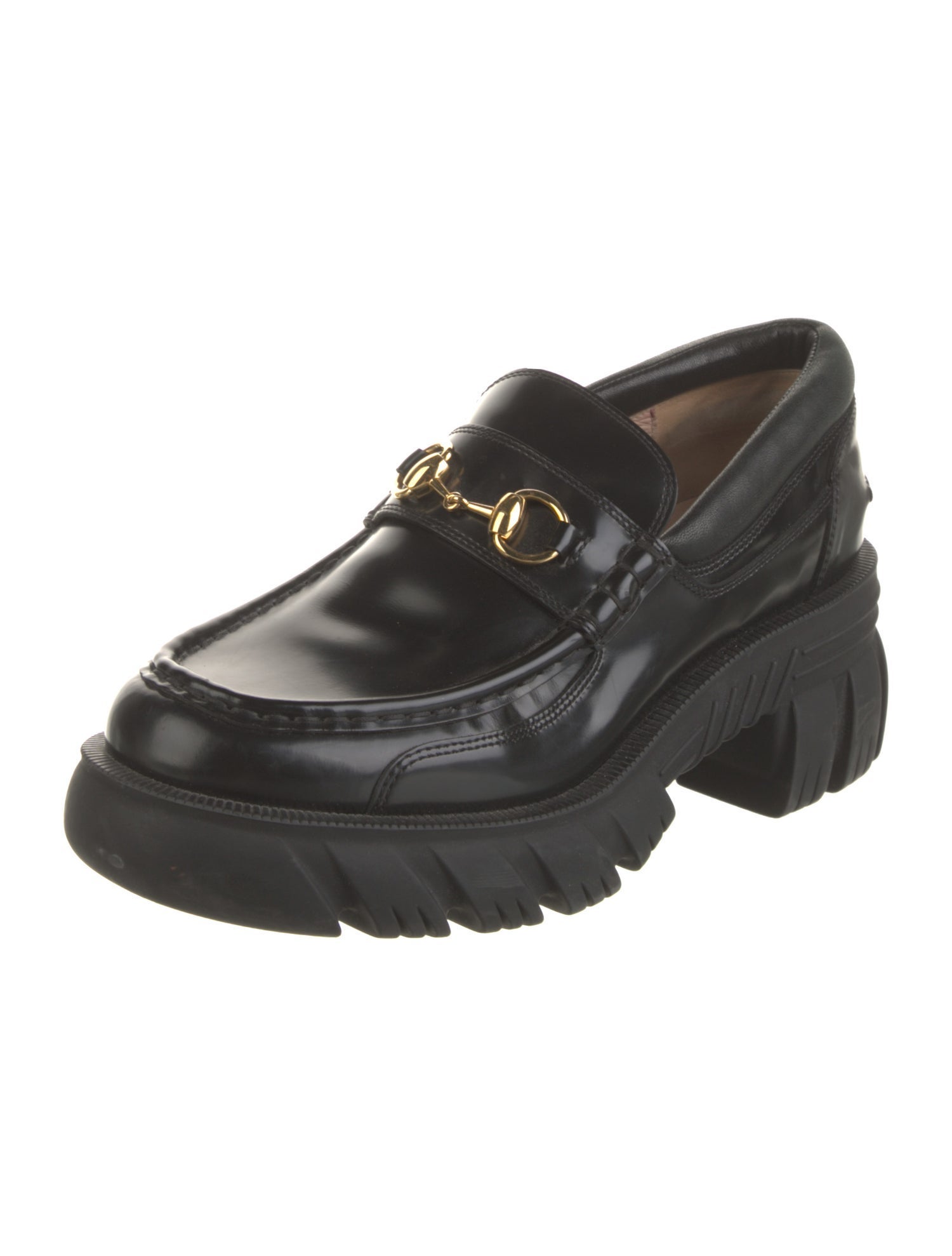 Gucci Horsebit Accent Leather Dress Loafers