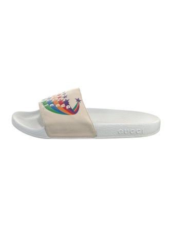 Gucci Interlocking G Logo Leather Slides