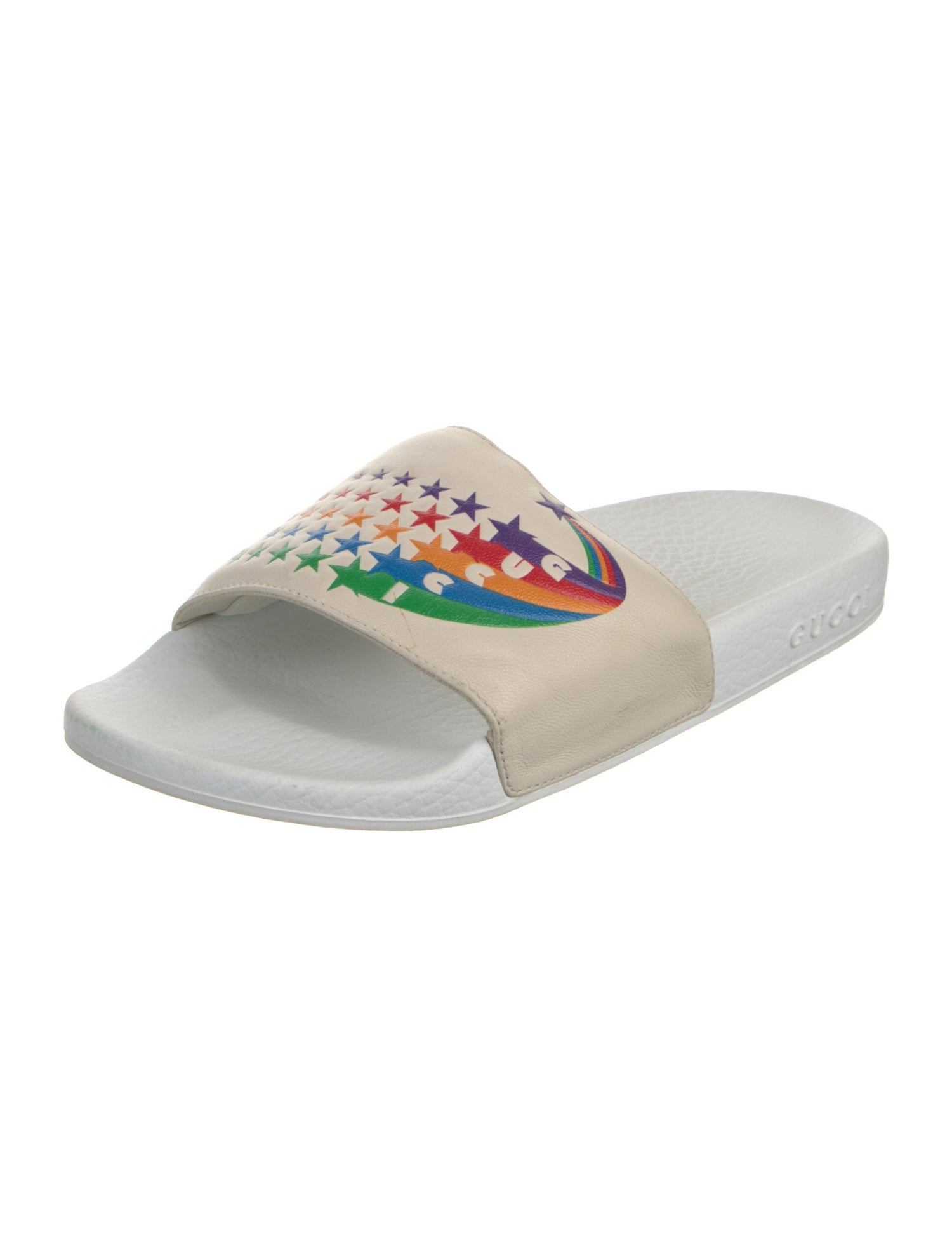 Gucci Interlocking G Logo Leather Slides