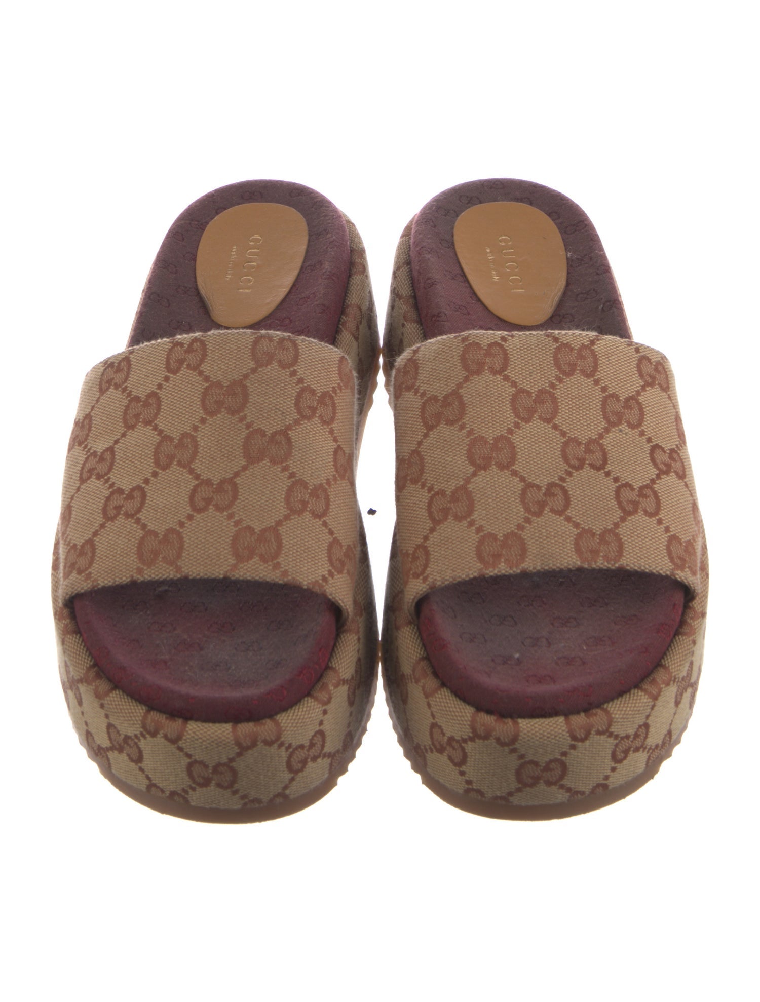 Gucci Angelina GG Canvas Slides