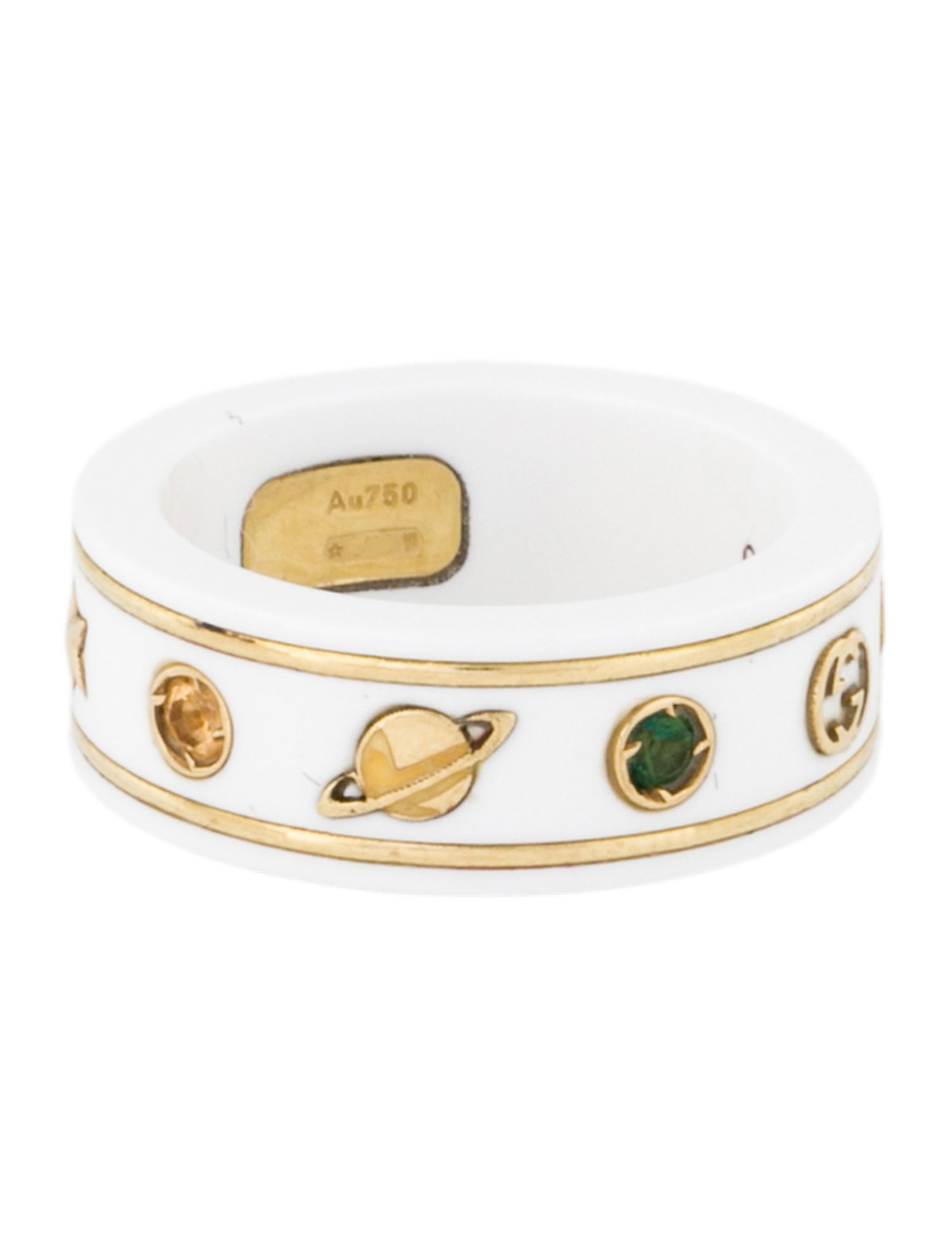Gucci 18K Topaz & Coated Topaz Icon Band