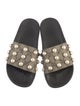 Gucci Faux Pearl Accents Studded Accents Slides