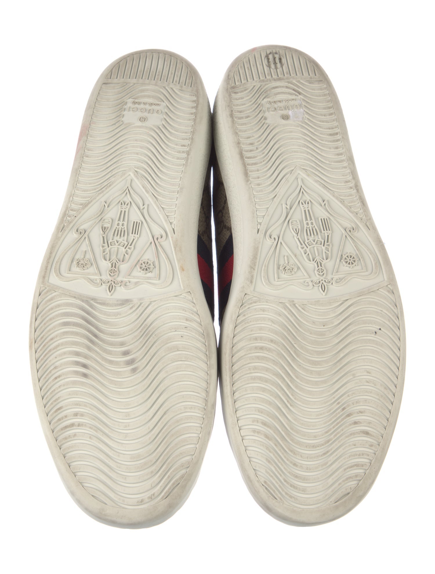 Gucci GG Supreme Leather Trim Embellishment Sneakers