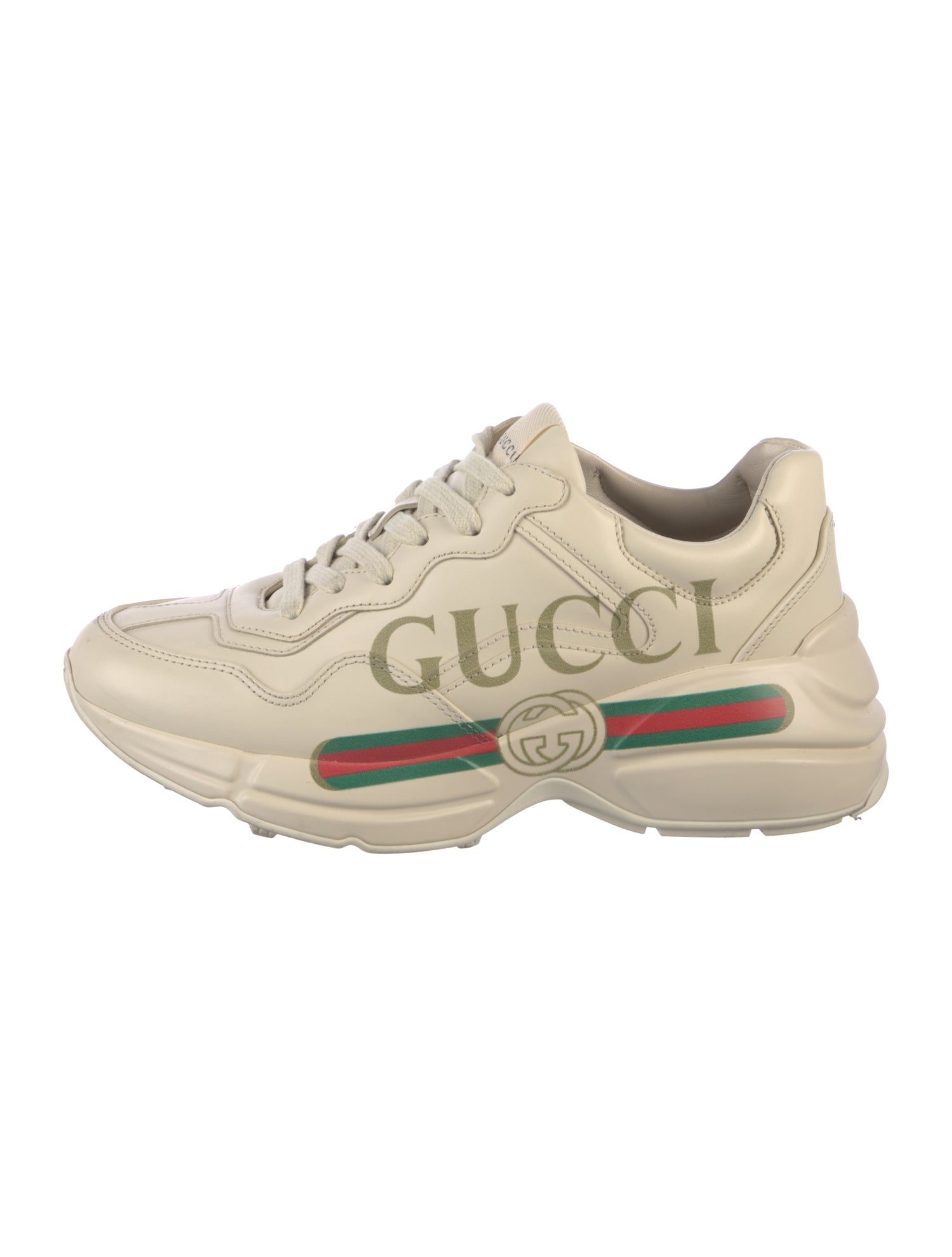 Gucci Web Accent Leather Chunky Sneakers