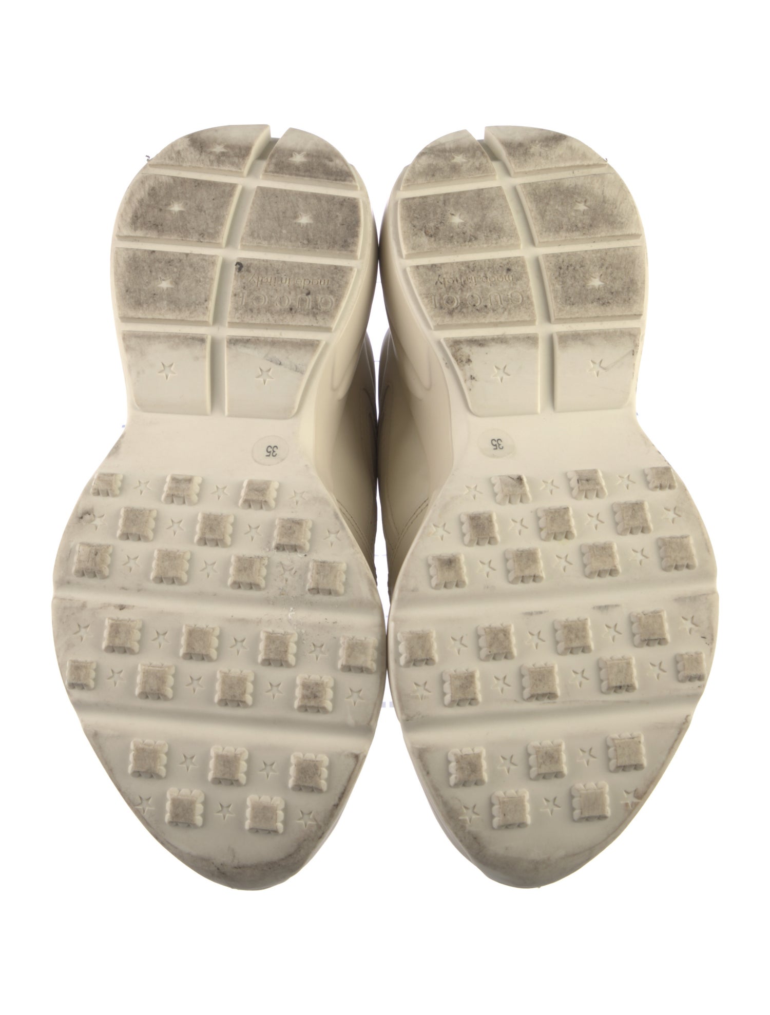 Gucci Web Accent Leather Chunky Sneakers