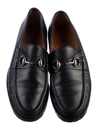 Gucci Horsebit Accent Leather Dress Loafers
