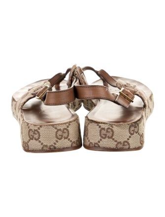 Gucci GG Canvas Canvas Slingback Sandals