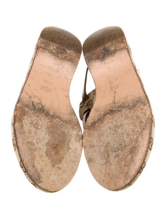 Gucci GG Canvas Canvas Slingback Sandals