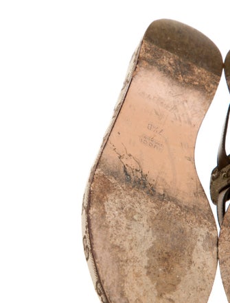 Gucci GG Canvas Canvas Slingback Sandals