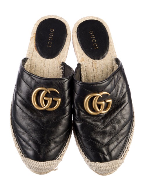 Gucci Double G Logo Leather Mules