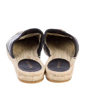 Gucci Double G Logo Leather Mules