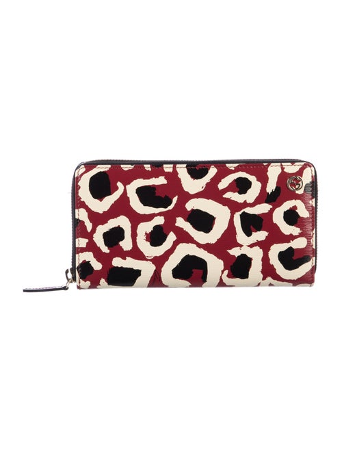 Gucci Leather Animal Print Wallet