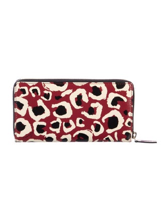 Gucci Leather Animal Print Wallet