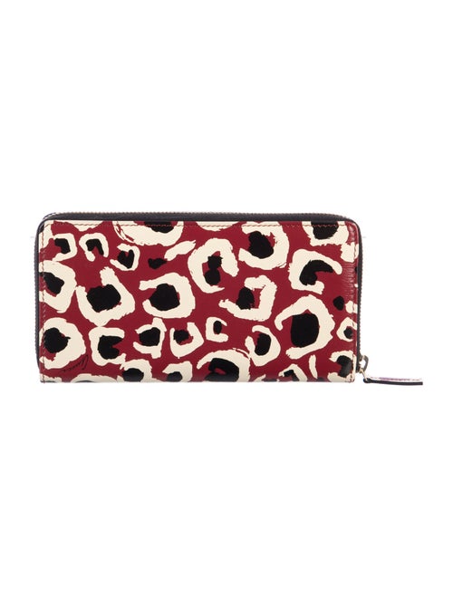 Gucci Leather Animal Print Wallet
