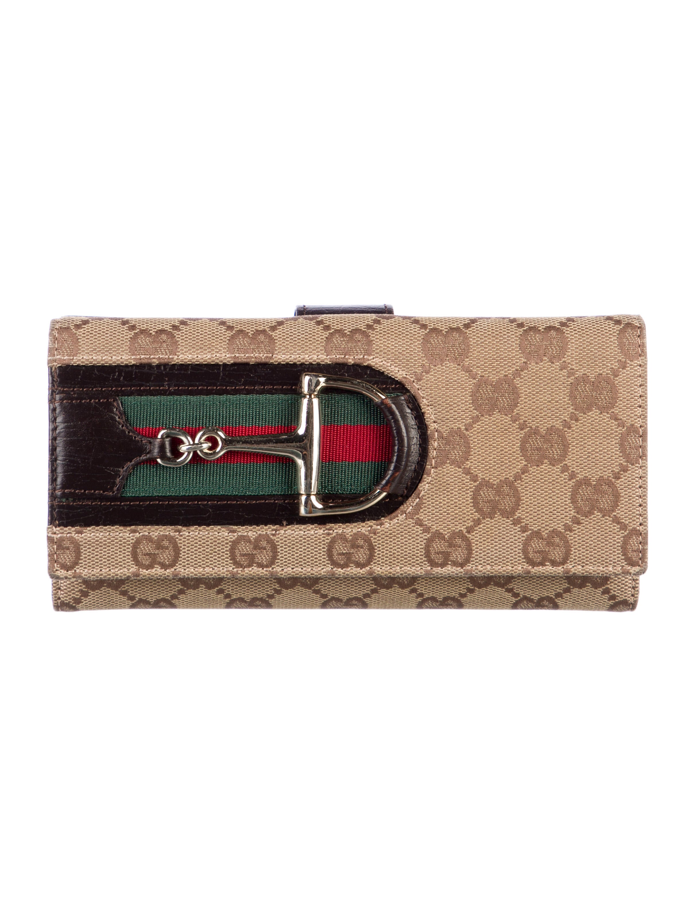 Gucci Long Flap Wallet GG Canvas Continental Wallet