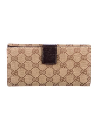 Gucci Long Flap Wallet GG Canvas Continental Wallet