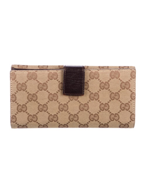 Gucci Long Flap Wallet GG Canvas Continental Wallet