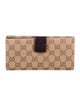 Gucci Long Flap Wallet GG Canvas Continental Wallet