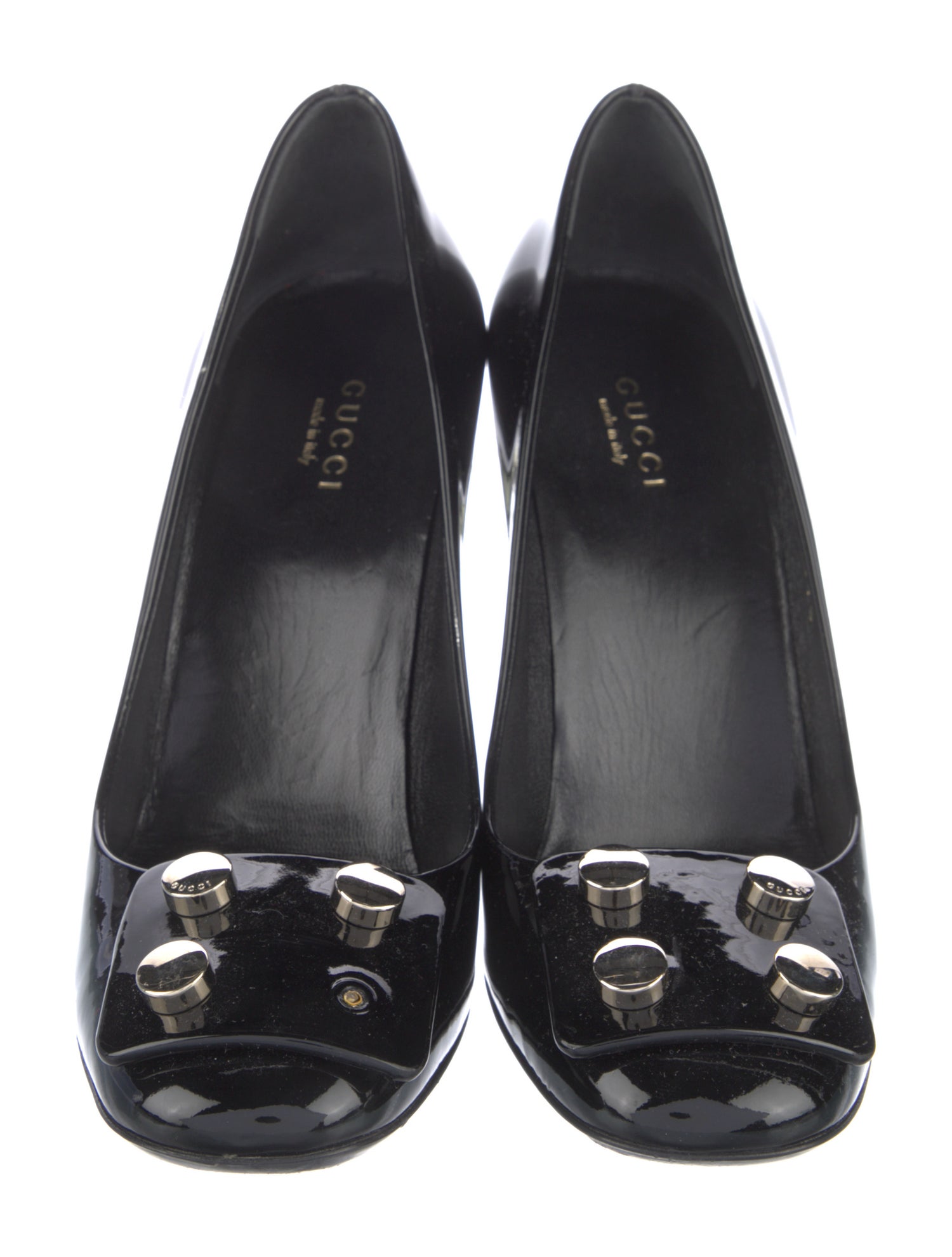 Gucci Patent Leather Studded Accents Pumps