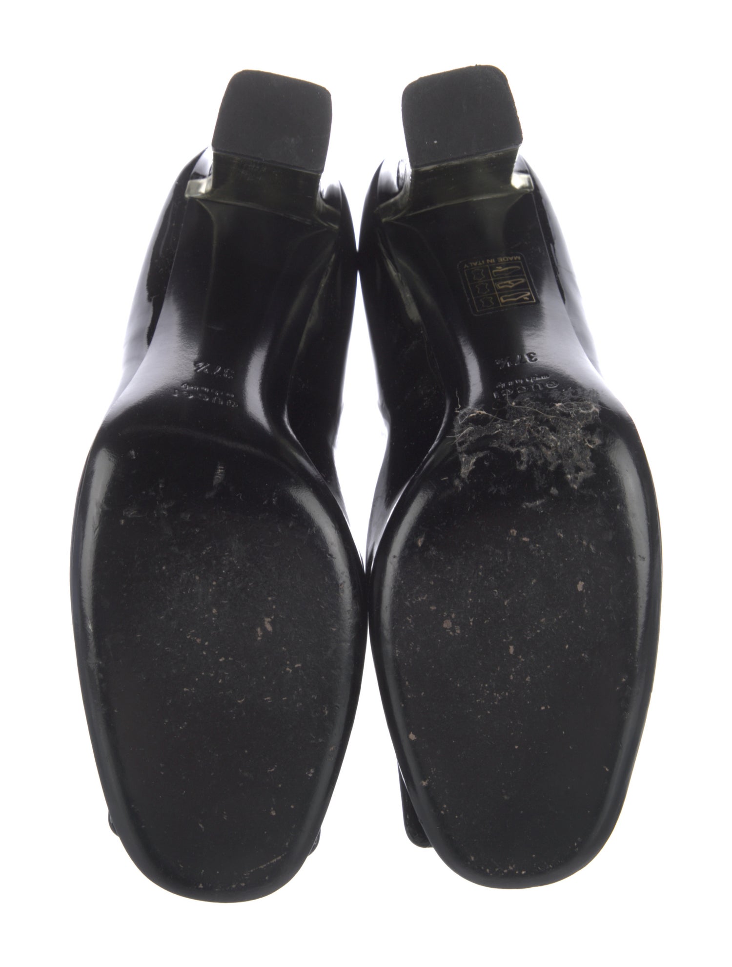 Gucci Patent Leather Studded Accents Pumps