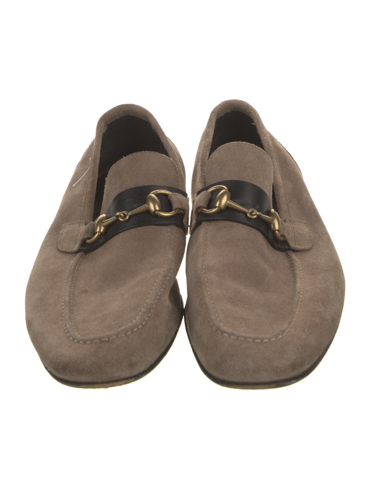 Gucci Web Accent Suede Dress Loafers