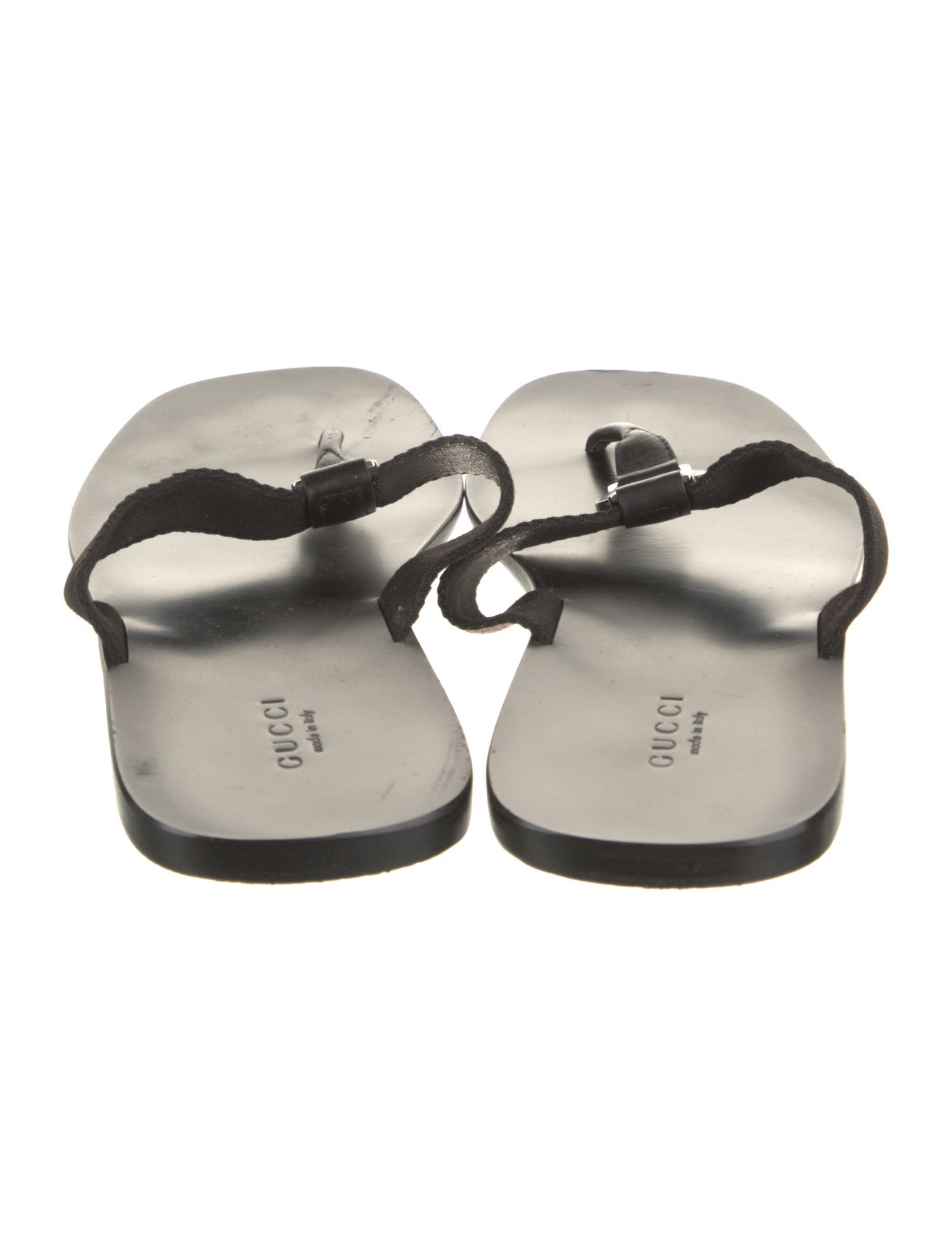 Gucci Interlocking G Logo Leather Slides