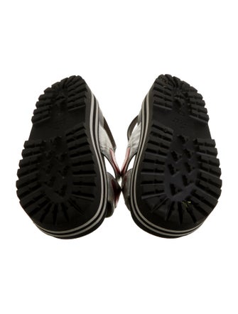 Gucci Leather Animal Print Slingback Sandals