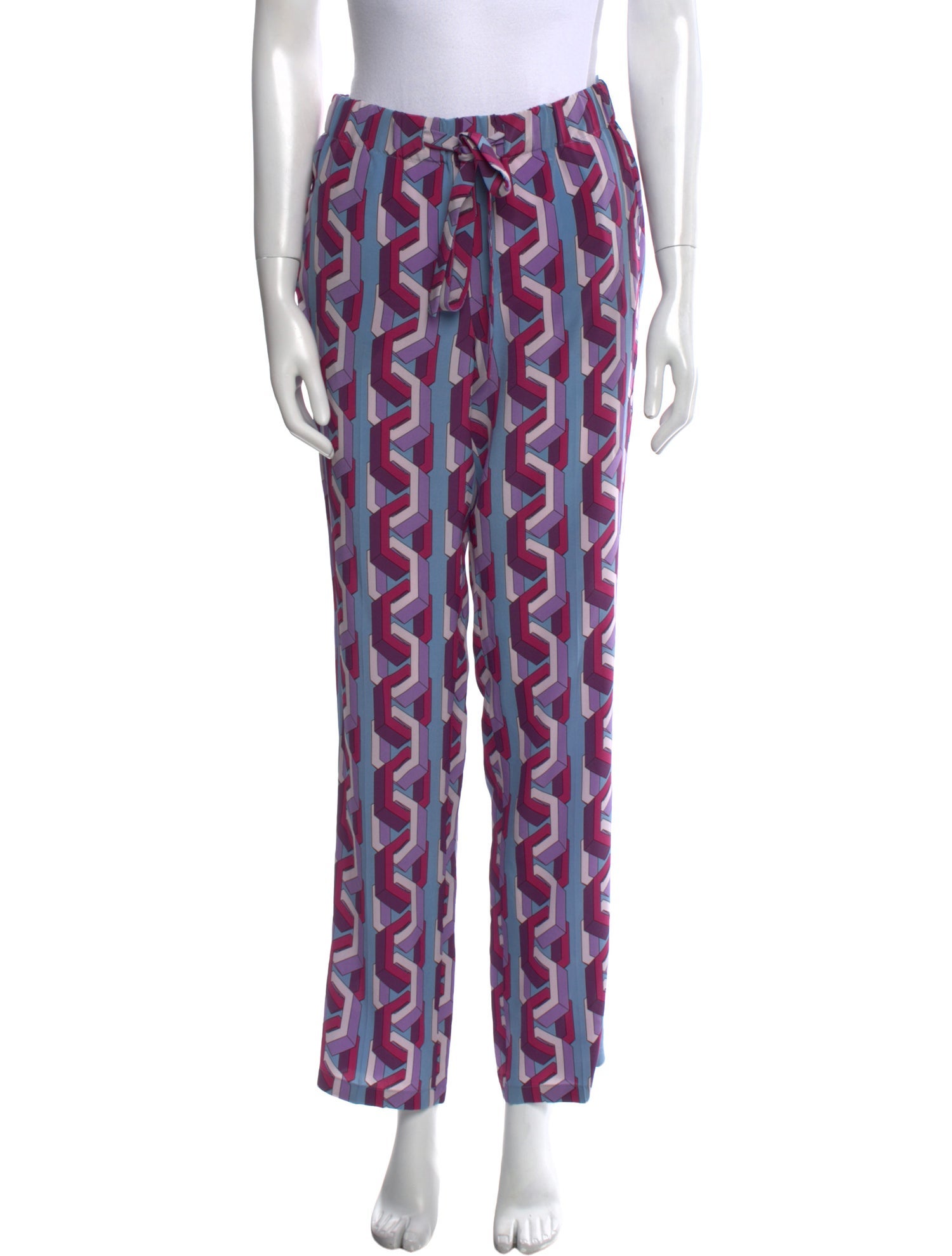 Gucci Silk Straight Leg Pants