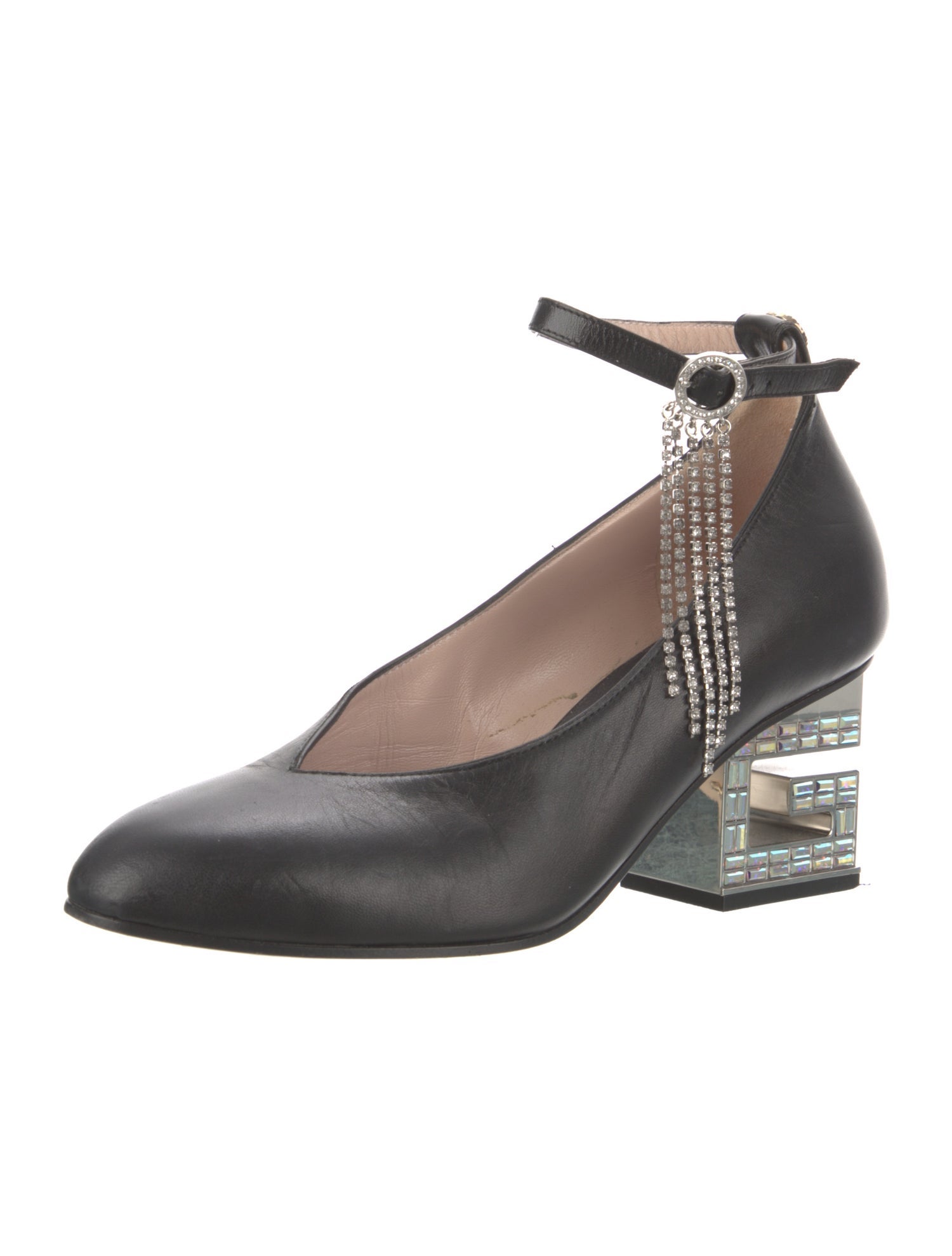 Gucci Double G Logo Leather Pumps