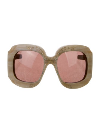 Gucci Web Accent Oversize Sunglasses