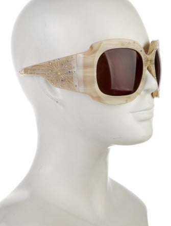 Gucci Web Accent Oversize Sunglasses