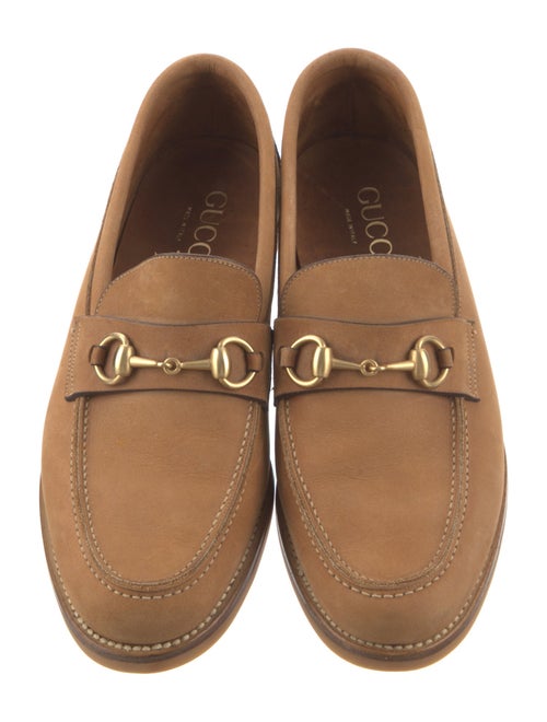 Gucci Horsebit Accent Suede Dress Loafers